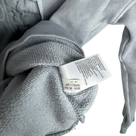 American Eagle Women's‎ Size Small Blue Marbled Hoodie With Lace-Up Detail - Picture 10 of 11